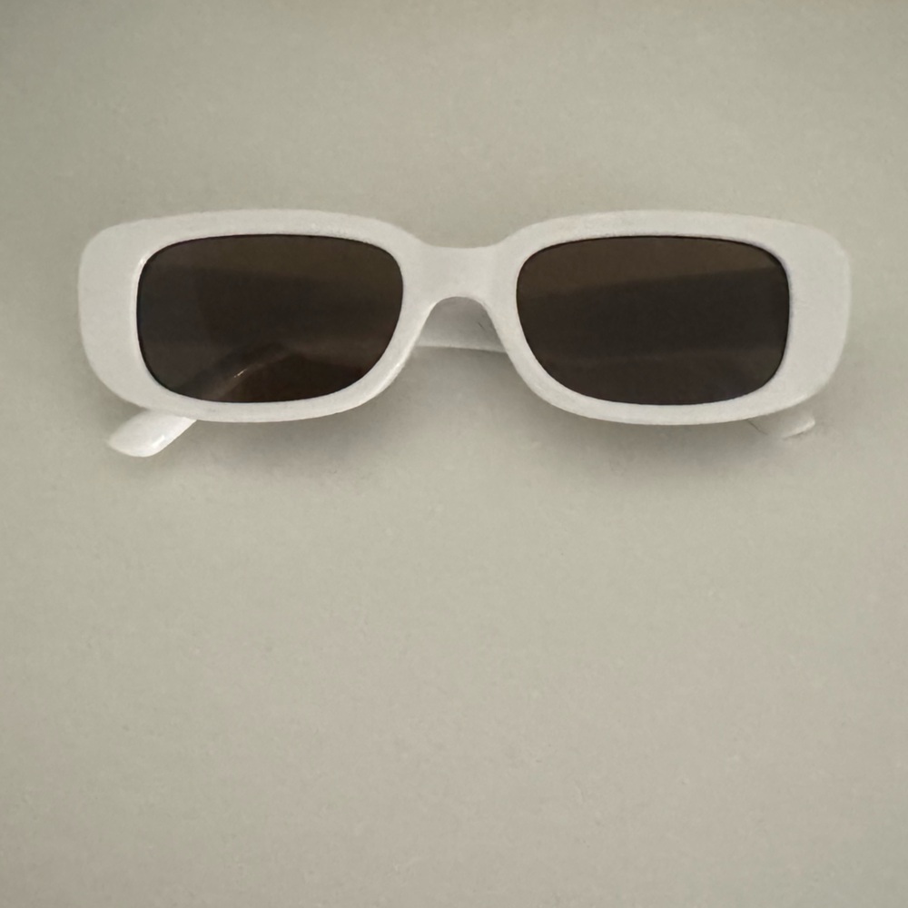 White Rectangular Sunglasses